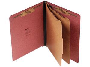 S J Paper S60935 Pressboard End Tab Classification Folder, Letter, Six-Section, Red S J Paper S60935 Pressboard End Tab Classification Folder, Letter, Six-Section, Red