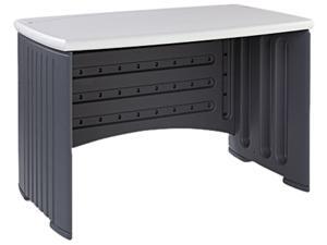 SnapEase 46" Computer Desk, Resin, 46w x 28d, Charcoal/Silver SnapEase 46" Computer Desk, Resin, 46w x 28d, Charcoal/Silver