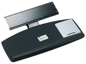 3M AKT60LE Knob Adjust Keyboard Tray With Standard Platform, 25-1/5w x 12d, Black 3M AKT60LE Knob Adjust Keyboard Tray With Standard Platform, 25-1/5w x 12d, Black