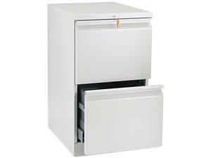HON 33820RQ Efficiencies Mobile Pedestal File w/Two File Drawers, 19-7/8d, Light Gray HON 33820RQ Efficiencies Mobile Pedestal File w/Two File Drawers, 19-7/8d, Light Gray