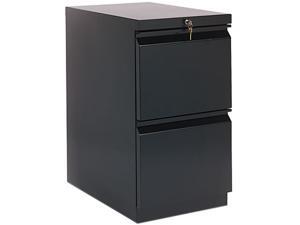 HON 33823RP Efficiencies Mobile Pedestal File w/Two File Drawers, 22-7/8d, Black HON 33823RP Efficiencies Mobile Pedestal File w/Two File Drawers, 22-7/8d, Black