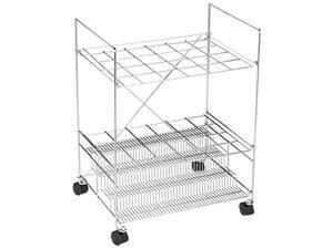 Safco 3089 Chrome Wire Roll File, 24 Compartments, 22-1/2w x 14-5/8d x 32-1/4h Safco 3089 Chrome Wire Roll File, 24 Compartments, 22-1/2w x 14-5/8d x 32-1/4h