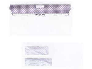 Quality Park 67529 Reveal-N-Seal Double Window Invoice Envelope, Self-Adhesive, White, 500/Box Quality Park 67529 Reveal-N-Seal Double Window Invoice Envelope, Self-Adhesive, White, 500/Box