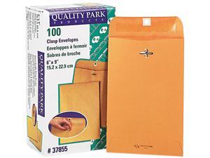Quality Park 37855 Clasp Envelope, 6 x 9, 28lb, Light Brown, 100/Box Quality Park 37855 Clasp Envelope, 6 x 9, 28lb, Light Brown, 100/Box