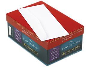 Southworth J554-10 25% Cotton Linen #10 Envelope, V-Flap, White, 250/Box Southworth J554-10 25% Cotton Linen #10 Envelope, V-Flap, White, 250/Box