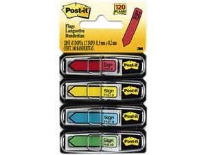 Post-it Flags 684-SH Arrow Message 1/2" Flags, "Sign Here", 4 Colors w/Dispensers, 120/Pack Post-it Flags 684-SH Arrow Message 1/2" Flags, "Sign Here", 4 Colors w/Dispensers, 120/Pack