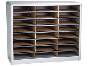 Safco 7111GR Steel/Fiberboard Literature Sorter, 24 Sections, 32 1/4 x 13 1/2 x 25 3/4, Gray Safco 7111GR Steel/Fiberboard Literature Sorter, 24 Sections, 32 1/4 x 13 1/2 x 25 3/4, Gray