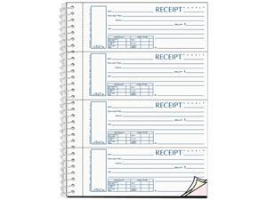 Rediform S16444W-CL Spiralbound Unnumbered Money Receipt Book, 2-3/4 x 7, Three-Part, 120 Sets/Book Rediform S16444W-CL Spiralbound Unnumbered Money Receipt Book, 2-3/4 x 7, Three-Part, 120 Sets/Book
