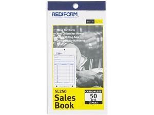 Rediform 5L250 Sales Book, 3-5/8 x 6 3/8, Carbonless Triplicate, 50 Sets/Book Rediform 5L250 Sales Book, 3-5/8 x 6 3/8, Carbonless Triplicate, 50 Sets/Book
