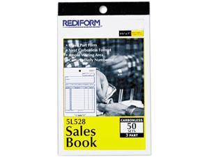 Rediform 5L528 Sales Book, 4-1/4 x 6 3/8, Carbonless Triplicate, 50 Sets/Book Rediform 5L528 Sales Book, 4-1/4 x 6 3/8, Carbonless Triplicate, 50 Sets/Book