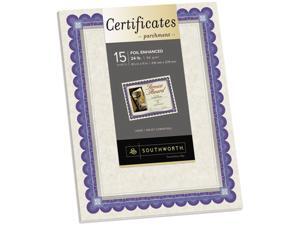 Foil-Enhanced Parchment Certificates, Ivory w/Silver , 24 lb, 8.5 x 11, 15/Pk Foil-Enhanced Parchment Certificates, Ivory w/Silver , 24 lb, 8.5 x 11, 15/Pk