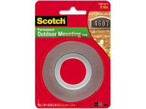 Scotch 4011 Exterior Weather-Resistant Double-Sided Tape, 1 x 60, Gray w/Red Liner Scotch 4011 Exterior Weather-Resistant Double-Sided Tape, 1 x 60, Gray w/Red Liner