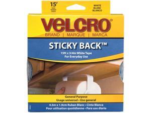 Velcro 90082 Sticky-Back Hook and Loop Fastener Tape with Dispenser, 3/4 x 15 ft. Roll, White Velcro 90082 Sticky-Back Hook and Loop Fastener Tape with Dispenser, 3/4 x 15 ft. Roll, White