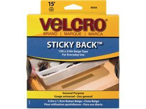 Velcro 90083 Sticky-Back Hook and Loop Fastener Tape with Dispenser, 3/4 x 15 ft. Roll, Beige Velcro 90083 Sticky-Back Hook and Loop Fastener Tape with Dispenser, 3/4 x 15 ft. Roll, Beige