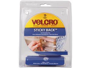 Velcro 90090 Sticky-Back Hook and Loop Dot Fasteners with Dispenser, 5/8 Inch, White, 75/Roll Velcro 90090 Sticky-Back Hook and Loop Dot Fasteners with Dispenser, 5/8 Inch, White, 75/Roll