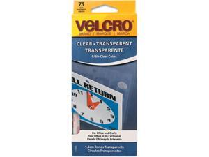 Velcro 91302 Sticky-Back Hook and Loop Fasteners, 5/8 Inch Diameter, Clear, 75/Pack Velcro 91302 Sticky-Back Hook and Loop Fasteners, 5/8 Inch Diameter, Clear, 75/Pack