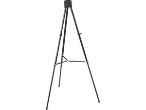 Quartet 56E Heavy-Duty Adjustable Telescoping Tripod Easel, 38" to 66" High, Aluminum, Black Quartet 56E Heavy-Duty Adjustable Telescoping Tripod Easel, 38" to 66" High, Aluminum, Black
