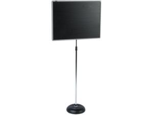 Quartet 7921M Adjustable Single-Pedestal Magnetic Letter Board, 24 x 18, Black, Gray Frame Quartet 7921M Adjustable Single-Pedestal Magnetic Letter Board, 24 x 18, Black, Gray Frame