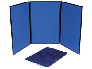 Quartet SB93513Q ShowIt Three-Panel Display System, Fabric, Blue/Gray, Black PVC Frame Quartet SB93513Q ShowIt Three-Panel Display System, Fabric, Blue/Gray, Black PVC Frame