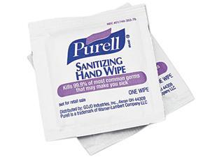 PURELL 9022-10BX Premoistened Sanitizing Hand Wipes, 5 x 7, 100/Box PURELL 9022-10BX Premoistened Sanitizing Hand Wipes, 5 x 7, 100/Box