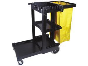 Rubbermaid Commercial 617388BK Multi-Shelf Cleaning Cart, 3-Shelf, 20w x 45d x 38-1/4h, Gray Rubbermaid Commercial 617388BK Multi-Shelf Cleaning Cart, 3-Shelf, 20w x 45d x 38-1/4h, Gray
