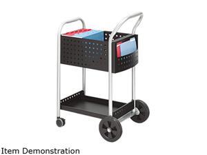 Scoot Mail Cart, One-Shelf, 22w X 27d X 40-1/2h, Black/silver Scoot Mail Cart, One-Shelf, 22w X 27d X 40-1/2h, Black/silver