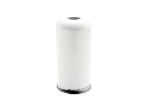 Rubbermaid Commercial Fire-Resistant Open Top Receptacle, Round, Steel, 15 gal, White Rubbermaid Commercial Fire-Resistant Open Top Receptacle, Round, Steel, 15 gal, White