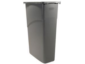 Rubbermaid Commercial 354000GY Slim Jim Waste Container, Rectanglular, Plastic, 23 gal, Gray Rubbermaid Commercial 354000GY Slim Jim Waste Container, Rectanglular, Plastic, 23 gal, Gray