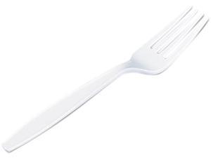 Dixie FH217 Plastic Tableware, Heavyweight Forks, White, 1000/Carton Dixie FH217 Plastic Tableware, Heavyweight Forks, White, 1000/Carton