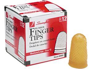 Swingline 54032 Rubber Finger Tips, Size 12, Medium/Large, Amber, 12/Pack Swingline 54032 Rubber Finger Tips, Size 12, Medium/Large, Amber, 12/Pack