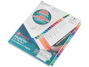 Wilson Jones 54731 Multi-Dex Quick Reference Index, Assorted Color 31-Tab, Letter, 31/Set Wilson Jones 54731 Multi-Dex Quick Reference Index, Assorted Color 31-Tab, Letter, 31/Set