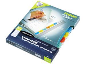 Wilson Jones 55567 View-Tab Transparent Index Dividers, 8-Tab, Square, Letter, Assorted, 5 Sets/Box Wilson Jones 55567 View-Tab Transparent Index Dividers, 8-Tab, Square, Letter, Assorted, 5 Sets/Box