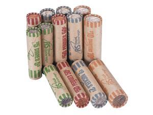Royal Sovereign FSW-216N Preformed Tubular Coin Wrappers, 54 Each Pennies/Nickels/Dimes/Quarters, 216/Box Royal Sovereign FSW-216N Preformed Tubular Coin Wrappers, 54 Each Pennies/Nickels/Dimes/Quarters, 216/Box