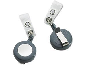 Badgemates Plastic Retractable Name Badge Reel, 23" Extension, Gray, 25/Box Badgemates Plastic Retractable Name Badge Reel, 23" Extension, Gray, 25/Box