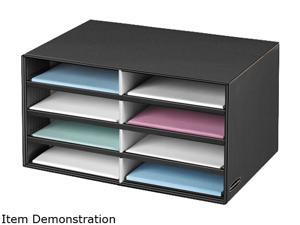 Fellowes FEL6171301 Box Decorative Eight Compartment Literature Sorter, Letter Size, White/Black Brocade Fellowes FEL6171301 Box Decorative Eight Compartment Literature Sorter, Letter Size, White/Black Brocade