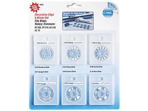 CARL 15053 Bidex Replacement Blades for Rotary Trimmers, Assorted Cuts, 6/Set CARL 15053 Bidex Replacement Blades for Rotary Trimmers, Assorted Cuts, 6/Set