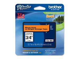 Brother TZE-B41 Black on Fluorescent Orange Lettering Tape Brother TZE-B41 Black on Fluorescent Orange Lettering Tape