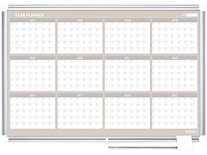Bi-Silque GA03106830 MasterVision 12 Month Year Planner, 36x24, Aluminum Frame Bi-Silque GA03106830 MasterVision 12 Month Year Planner, 36x24, Aluminum Frame