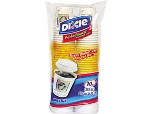 Dixie 5310COMBO600 10 oz, 50 Cups/White Lids per Pack Combo Bag Paper Hot Cups Dixie 5310COMBO600 10 oz, 50 Cups/White Lids per Pack Combo Bag Paper Hot Cups