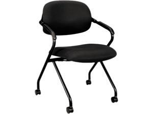 Basyx HVL303.MM10.T Upholstered Back Nesting Chairs - Black Frame Basyx HVL303.MM10.T Upholstered Back Nesting Chairs - Black Frame