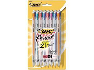 BIC MPLWP241 Mechanical Pencils with Colorful Barrels, 0.9 mm, Assorted, 24/Pk, 1 Pack BIC MPLWP241 Mechanical Pencils with Colorful Barrels, 0.9 mm, Assorted, 24/Pk, 1 Pack