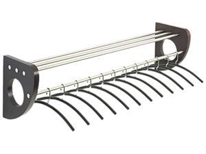 Safco 4213BL 48" Wall Coat Rack, Wood, Black Safco 4213BL 48" Wall Coat Rack, Wood, Black