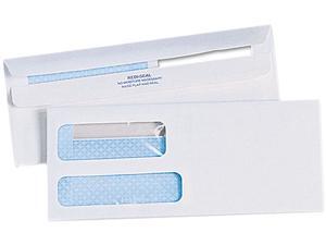 Redi-Seal Envelope #10 Double Window Contemporary White 500/Box Redi-Seal Envelope #10 Double Window Contemporary White 500/Box