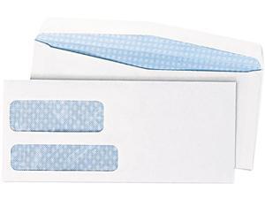 Double Window Security Tinted Envelope #10 4 1/8 x 9 1/2 White 500/Box Double Window Security Tinted Envelope #10 4 1/8 x 9 1/2 White 500/Box
