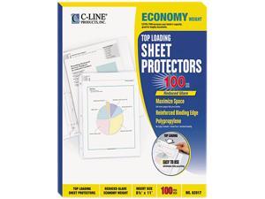 C-line 62017 Top-Load Poly Sheet Protectors, Economy Gauge, Ltr, Reduced-Glare, 100/Box C-line 62017 Top-Load Poly Sheet Protectors, Economy Gauge, Ltr, Reduced-Glare, 100/Box