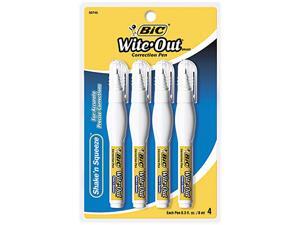 BIC WOSQPP418 Wite-Out Shake 'n Squeeze Correction Pen, 8 ml, White, 4/Pack BIC WOSQPP418 Wite-Out Shake 'n Squeeze Correction Pen, 8 ml, White, 4/Pack