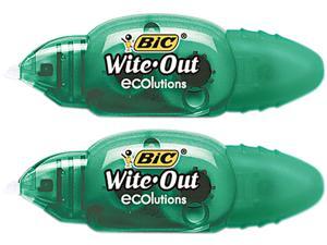 BIC WOETP21 Wite-Out Ecolutions Mini Correction Tape, White, 1/5" x 235", 2/Pack BIC WOETP21 Wite-Out Ecolutions Mini Correction Tape, White, 1/5" x 235", 2/Pack