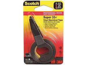 Scotch 194NA Super 33+ Electrical Tape w/Dispenser, 1/2" x 200" Roll, Black Scotch 194NA Super 33+ Electrical Tape w/Dispenser, 1/2" x 200" Roll, Black