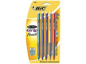 BIC MPFGP51 Matic Grip Mechanical Pencil, 0.50 mm, Assorted Barrel BIC MPFGP51 Matic Grip Mechanical Pencil, 0.50 mm, Assorted Barrel