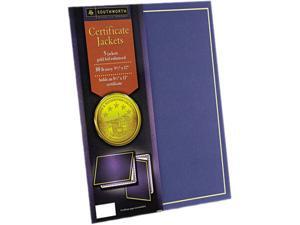 Southworth PF6 Certificate Jackets, 12 x 9-1/2, Navy/w Gold Border, 5/Pack Southworth PF6 Certificate Jackets, 12 x 9-1/2, Navy/w Gold Border, 5/Pack